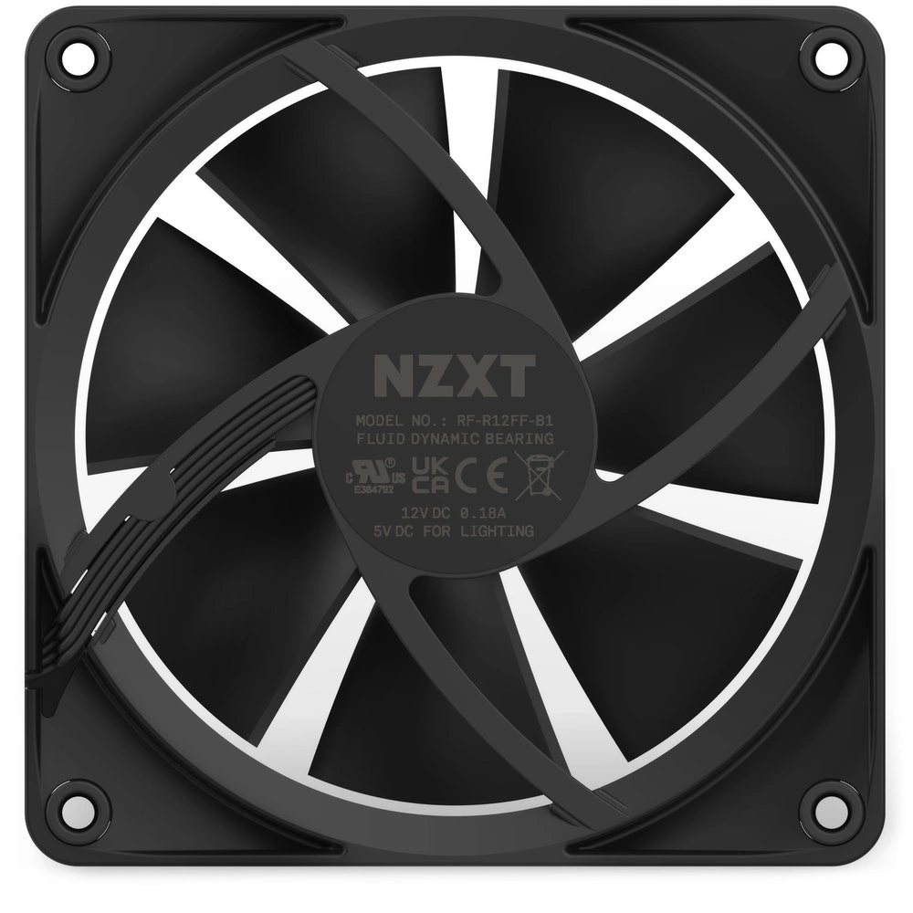 NZXT PC VENTILÁTOR NZXT PC VENTILÁTOR NZXT VENTILÁTOR PRO NAPÁJENÍ/POUZDRO F120 RGB PWM BÍLÁ