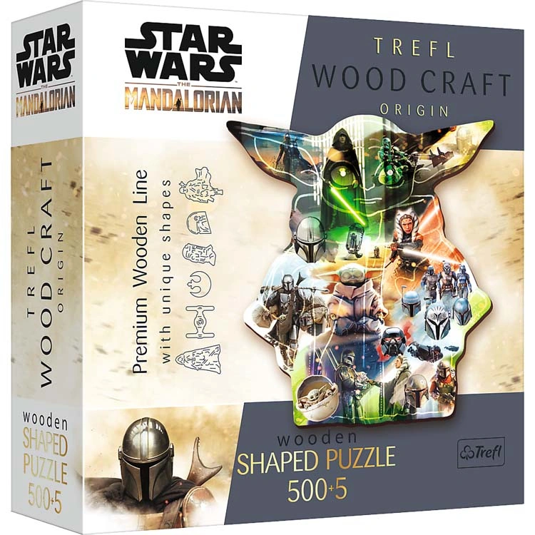 Trefl Wood Craft Origin puzzle The Mandalorian: Záhadný Grogu 505 dílků