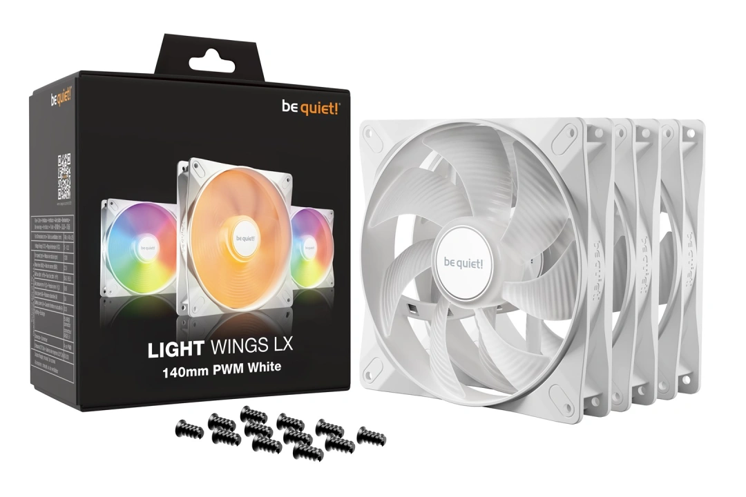 be quiet! LIGHT WINGS LX 140mm PWM 3-Pack White