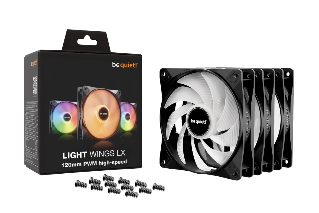 be quiet! LIGHT WINGS LX 120mm PWM High Speed 3-Pack Black