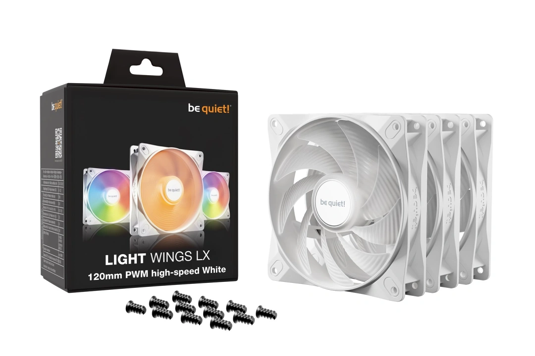 be quiet! LIGHT WINGS LX 120mm PWM High Speed 3-Pack White