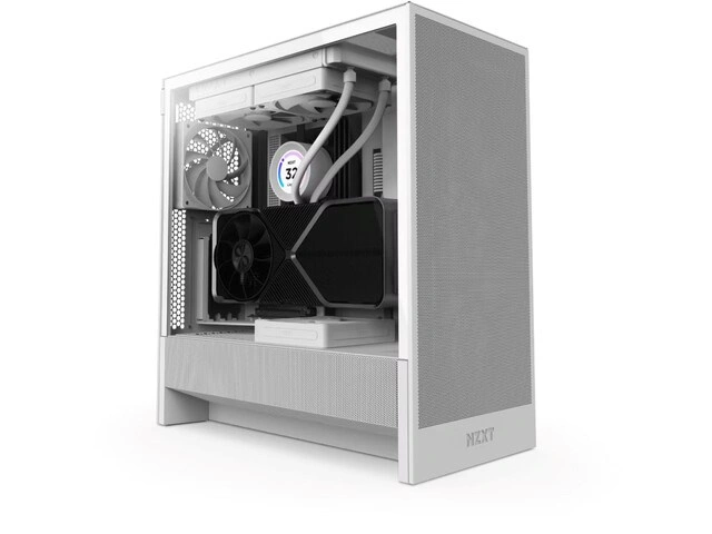 NZXT H5 FLOW (2024) MIDI TOWER CASE WITH WINDOW WHITE