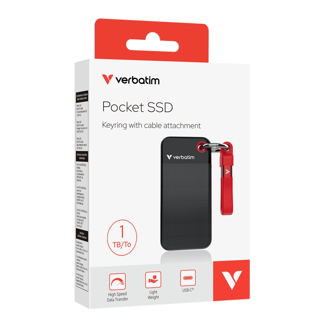 Verbatim Pocket SSD USB 3.2 Gen 2 1TB