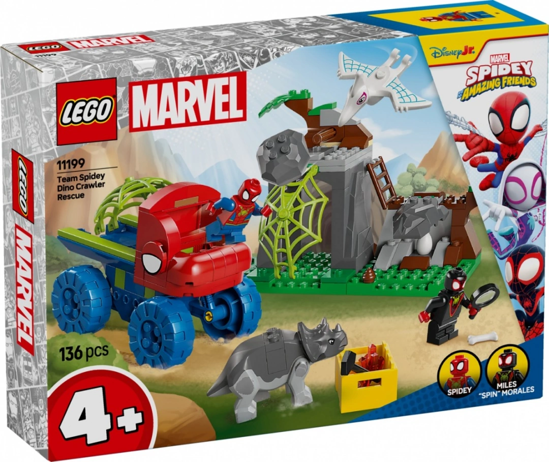 LEGO Marvel 11199 Spideyho tým a záchrana dinosaurů s truckem