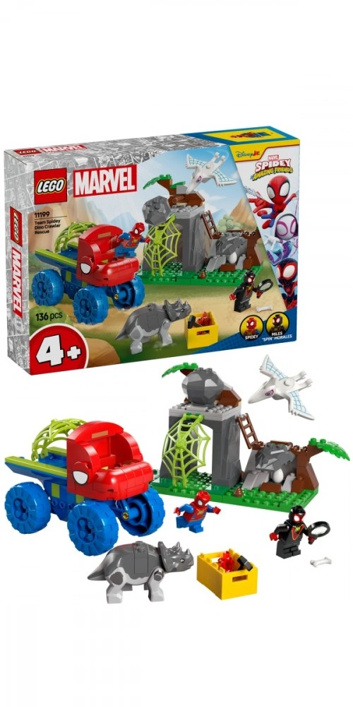 LEGO Marvel 11199 Spideyho tým a záchrana dinosaurů s truckem