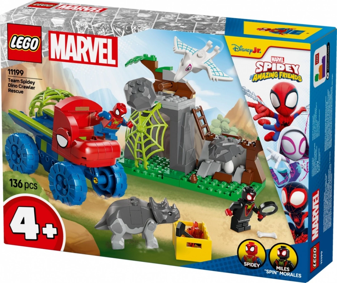 LEGO Marvel 11199 Spideyho tým a záchrana dinosaurů s truckem