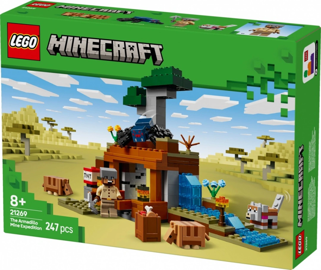 LEGO Minecraft 21269 Výprava do dolu a pásovec