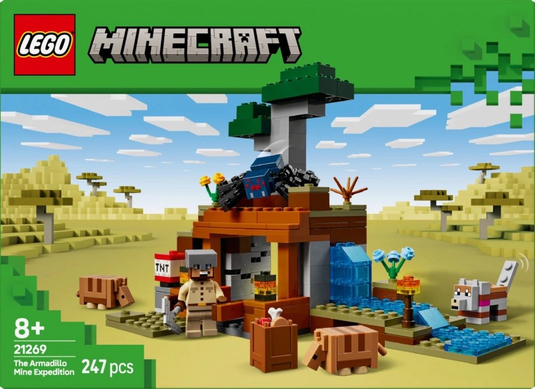 LEGO Minecraft 21269 Výprava do dolu a pásovec