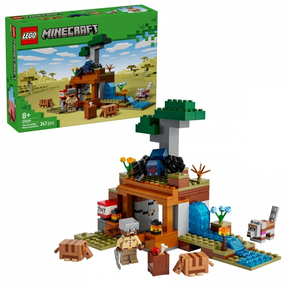 LEGO Minecraft 21269 Výprava do dolu a pásovec