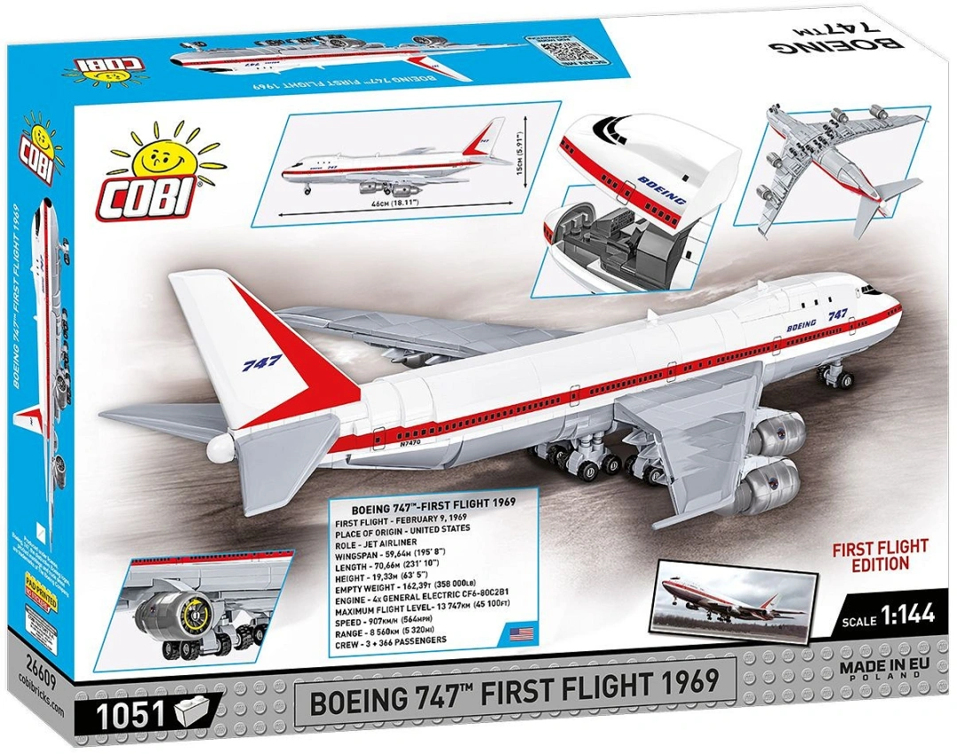 Cobi 26609 Boeing 747 First Flight 1969, 1:144, 1051 k