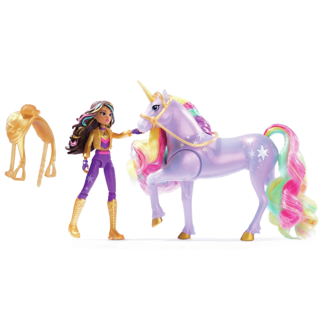 Spin Master Unicorn Academy Světelný jednorožec a figurka 11 cm Sophia a Wildstar