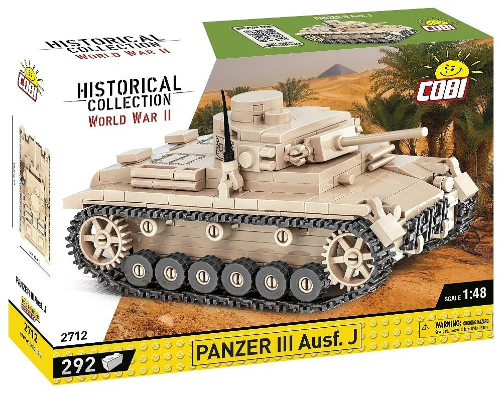 Cobi 2712 II WW Panzer III Ausf J, 1:48, 292 k