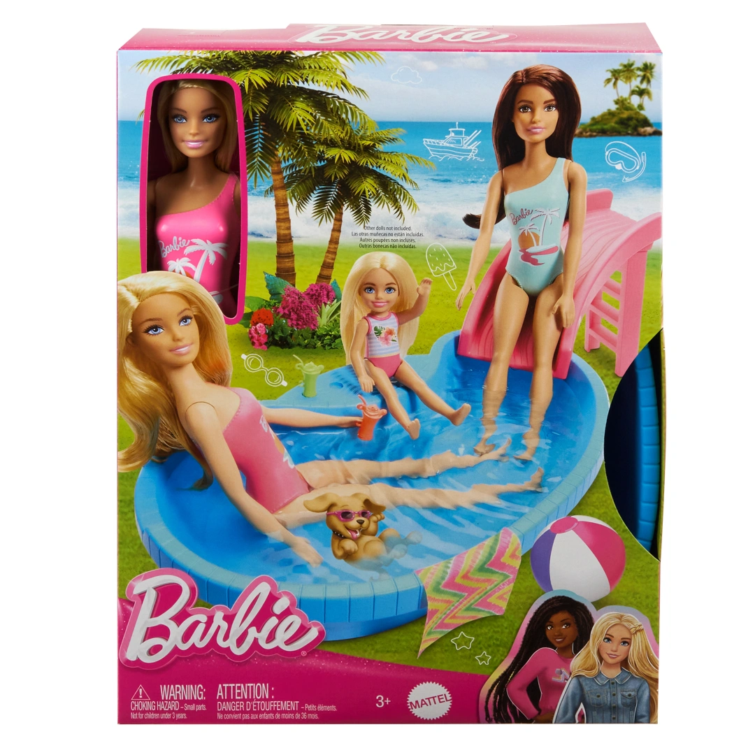 Mattel Mattel Barbie - Panenka s bazénem a klouzačkou