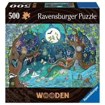 Ravensburger Puzzle - Kouzelný les 500 dílků, dřevěné