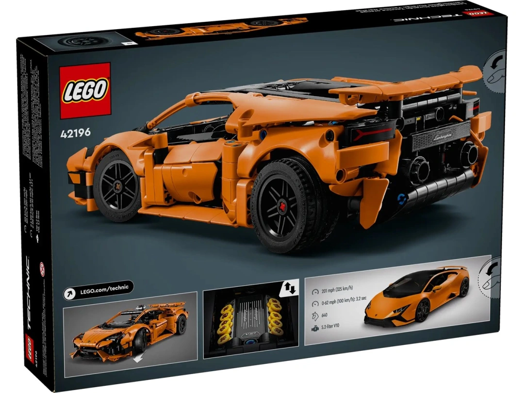 LEGO TECHNIC 42196 Lamborghini Huracán Tecnica Oranžový