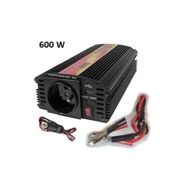 Menič napätia Carspa CAR600U-242 24V / 230V + USB 600W, modifikovaná sinus