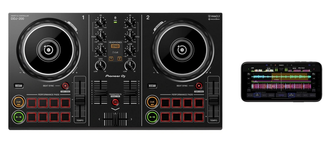 Pioneer DJ kontrolér iPhone, Android, černý