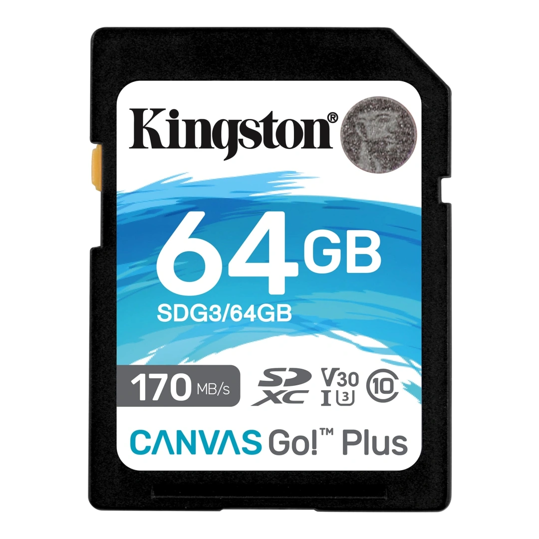 Kingston SDXC Canvas Go! Plus 64GB 170MB/s UHS-I U3