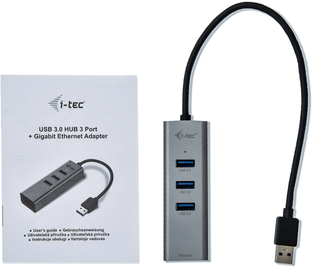 i-tec USB 3.0 Metal HUB 3 Port + Gigabit Ethernet