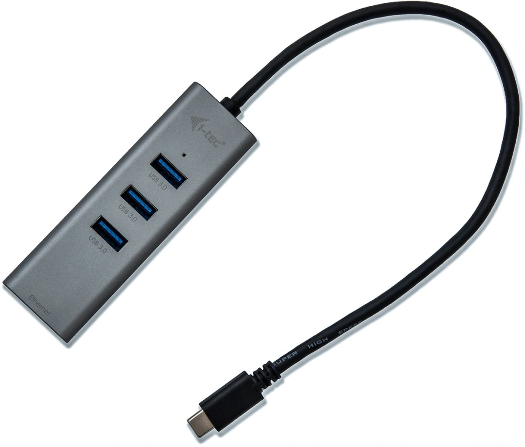 i-tec USB-C Metal HUB 3 Port + Gigabit Ethernet