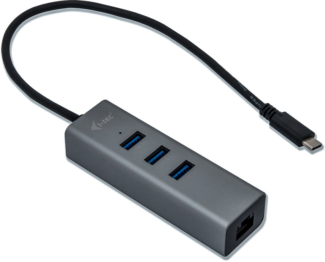 i-tec USB-C Metal HUB 3 Port + Gigabit Ethernet