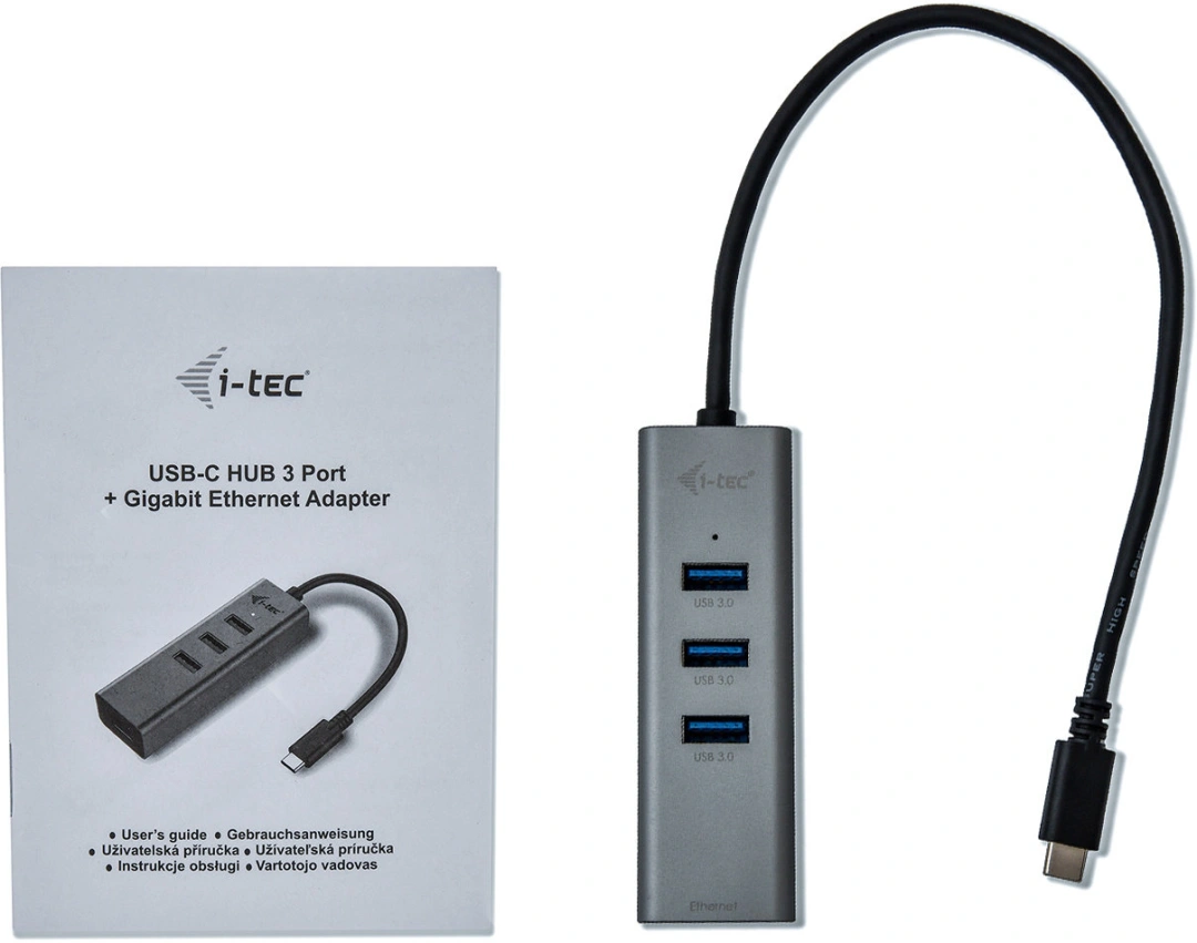 i-tec USB-C Metal HUB 3 Port + Gigabit Ethernet