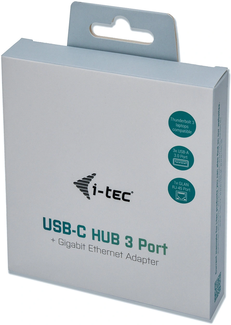 i-tec USB-C Metal HUB 3 Port + Gigabit Ethernet