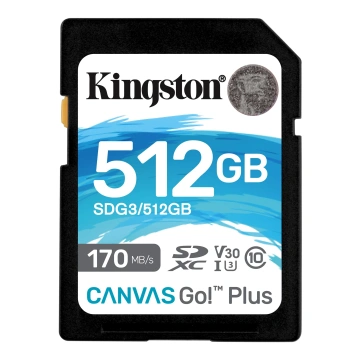 Kingston SDXC Canvas Go! Plus 512GB 170MB/s UHS-I U3