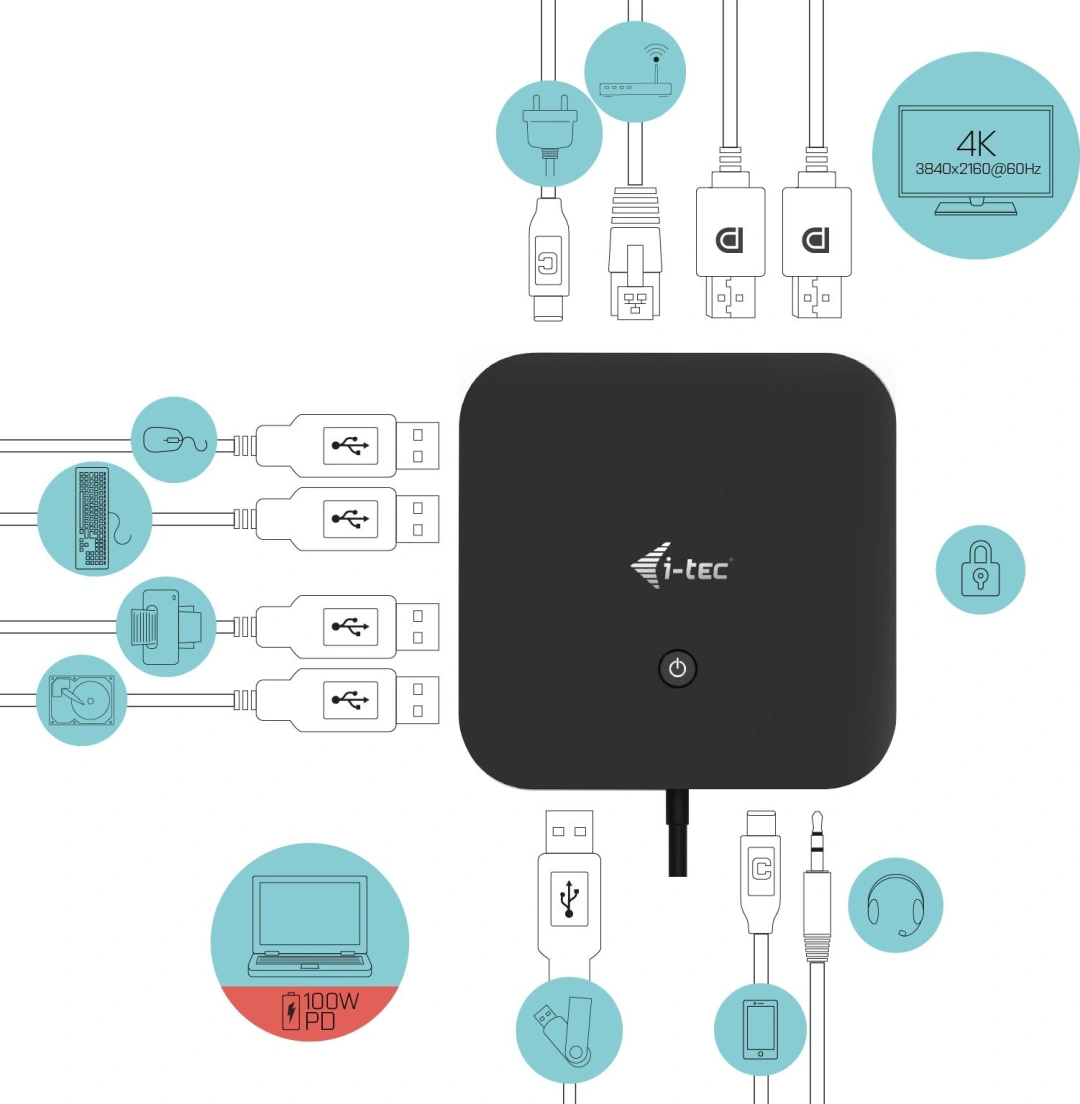 i-tec USB-C Dual Display Docking Station