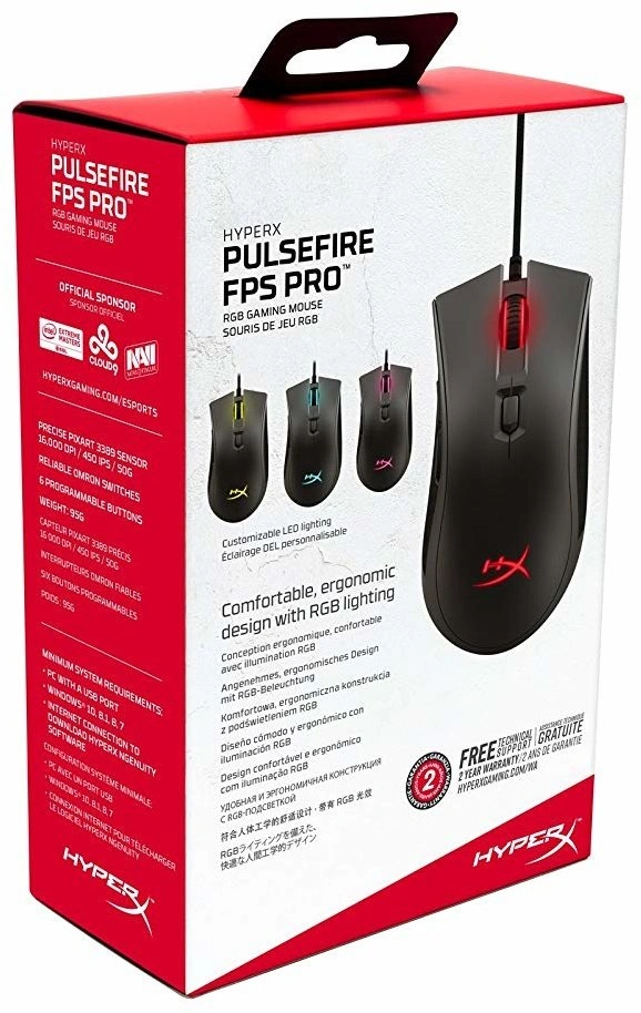 HyperX Pulsefire FPS Pro, černá 