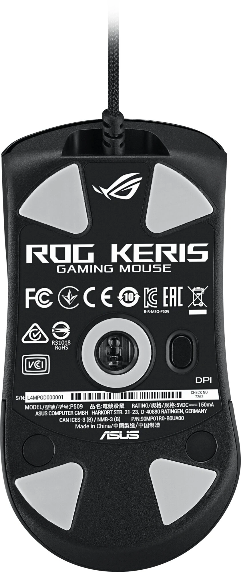 Asus ROG Keris, černá 