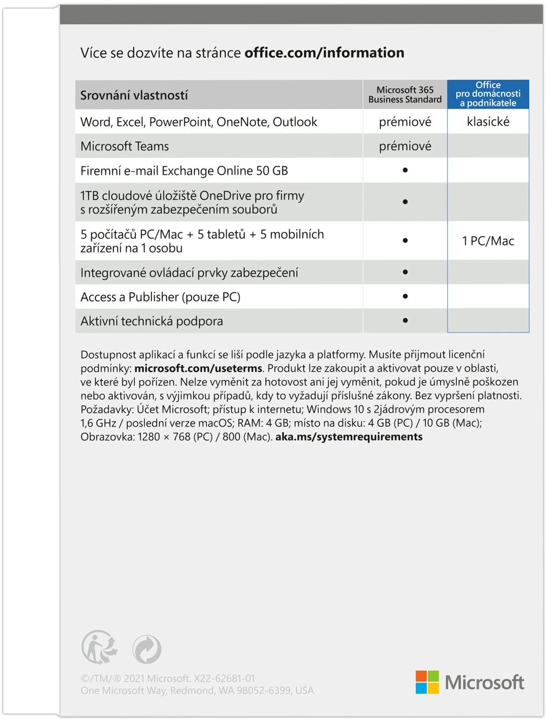 Microsoft Office 2021 Domácnost & Podnikatelé