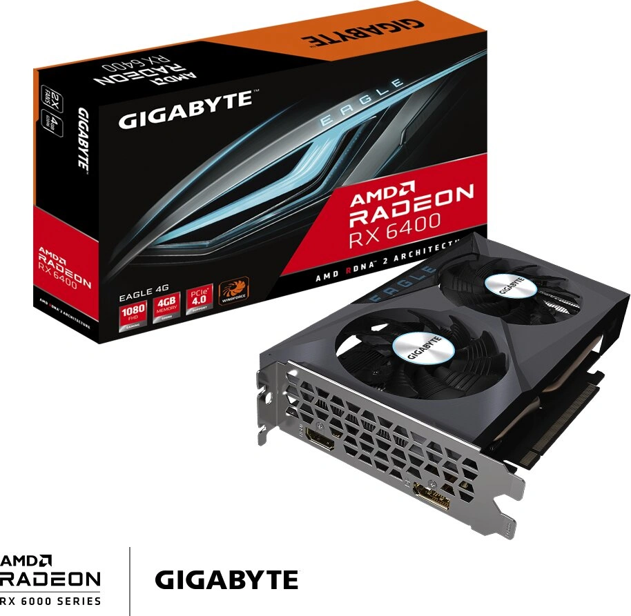 Gigabyte Radeon RX 6400 EAGLE 4G, 4GB GDDR6