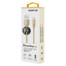 ALIGATOR PREMIUM Datový kabel 2A, Lightning gold