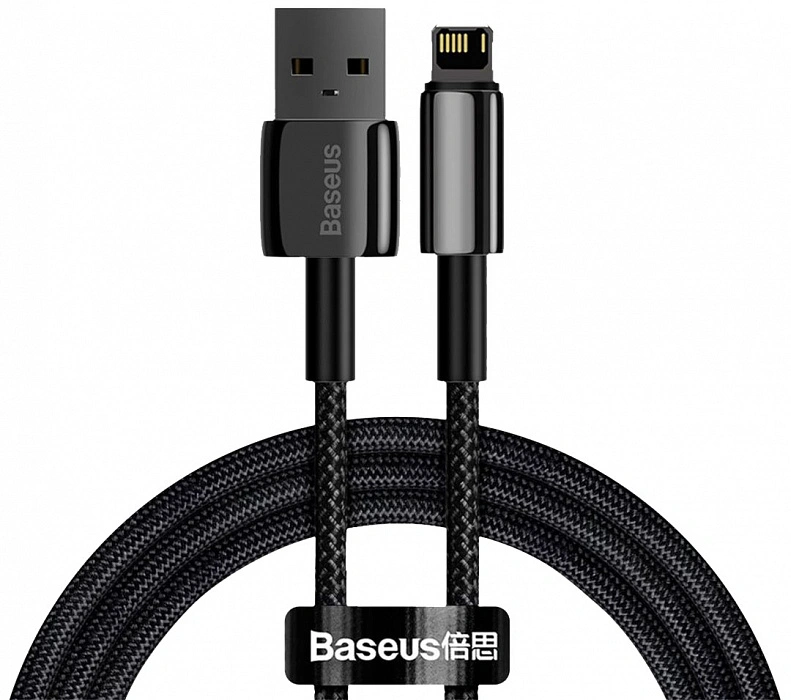 Baseus CALWJ-01 Tungsten Gold Kabel Lightning 2.4A 1m Black