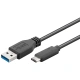 PremiumCord USB 3.1 konektor C/male - USB 3.0 konektor A/male, 1m