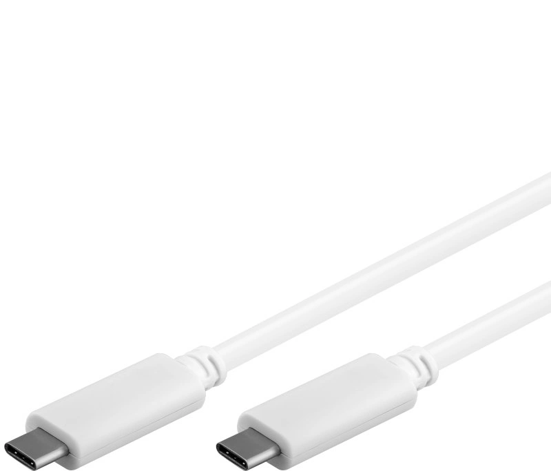 PremiumCord kabel USB-C 3.1 - USB-C 3.1, bílá, 1m