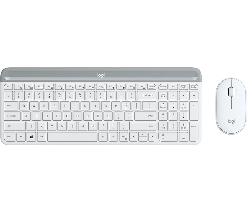 Logitech MK470 Slim Wireless Combo, US, White