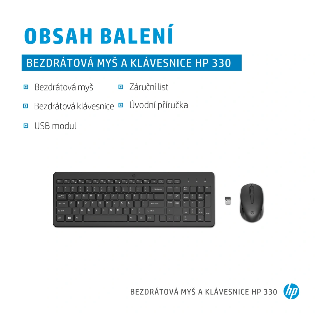 HP 330 Wireless keyboard and mouse (2V9E6AA#ABB) Black