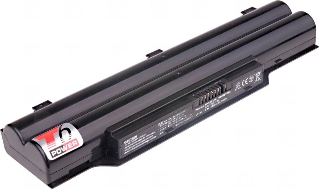 Baterie T6 Power pro Fujitsu Siemens LifeBook AH530, Li-Ion, 10,8 V, 5200 mAh (56 Wh), černá