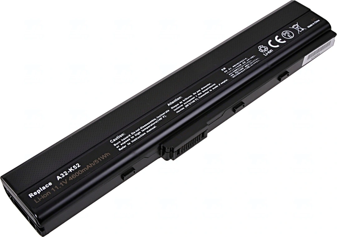 Baterie T6 Power pro Asus X42J, Li-Ion, 11,1 V, 5200 mAh (58 Wh), černá