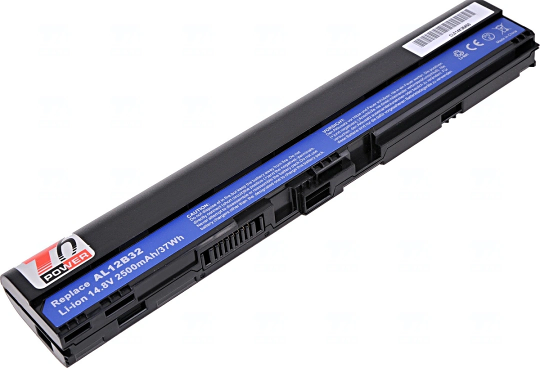 Baterie T6 Power pro notebook Acer AL12B72, Li-Ion, 14,8 V, 2600 mAh (38,5 Wh), černá