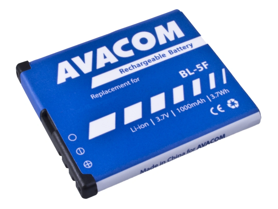 Baterie Avacom pro Nokia N95, E65, Li-Ion 3,6V 1000mAh (náhrada BL-5F) (GSNO-BL5F-S1000A)