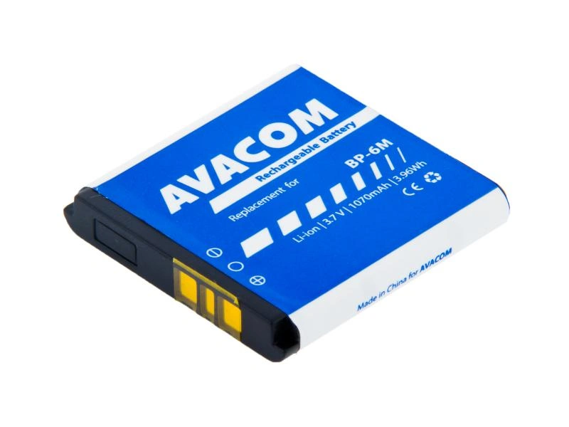 Baterie Avacom pro Nokia 6233, 9300, N73, Li-Ion 3,7V 1070mAh (náhrada BP-6M) (GSNO-BP6M-S1070)