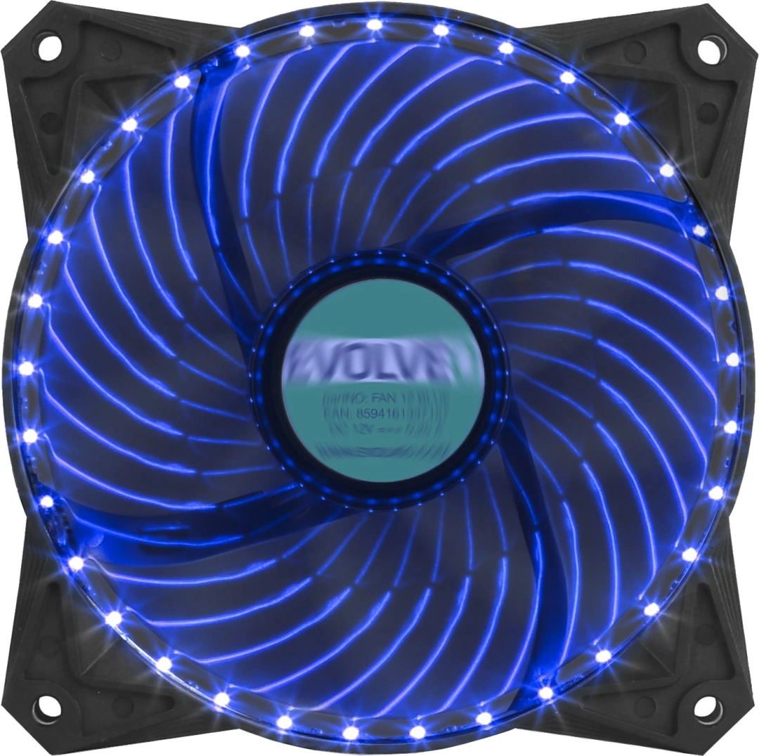 Evolveo ventilátor 120mm, LED 33 bodů, modrý