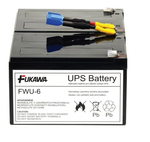 Fiamm FUKAWA olověná baterie FWU6 do UPS APC/ náhradní baterie za RBC6/ 24V/ 12Ah/ životnost 5 let