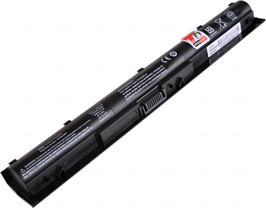 Baterie T6 Power pro notebook Hewlett Packard TPN-Q159, Li-Ion, 14,8 V, 2600 mAh (38 Wh), černá