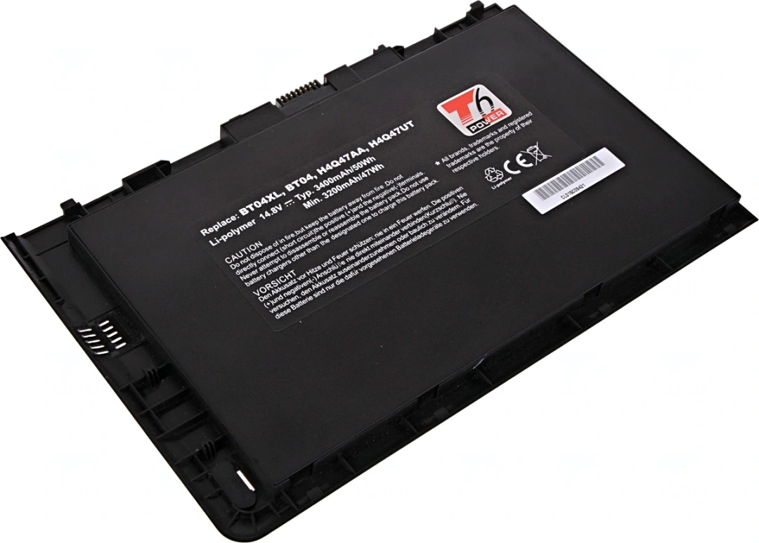 T6 power Baterie HP EliteBook 9470m, EliteBook Folio 9470m, 3400mAh, 50Wh, 4cell, Li-pol