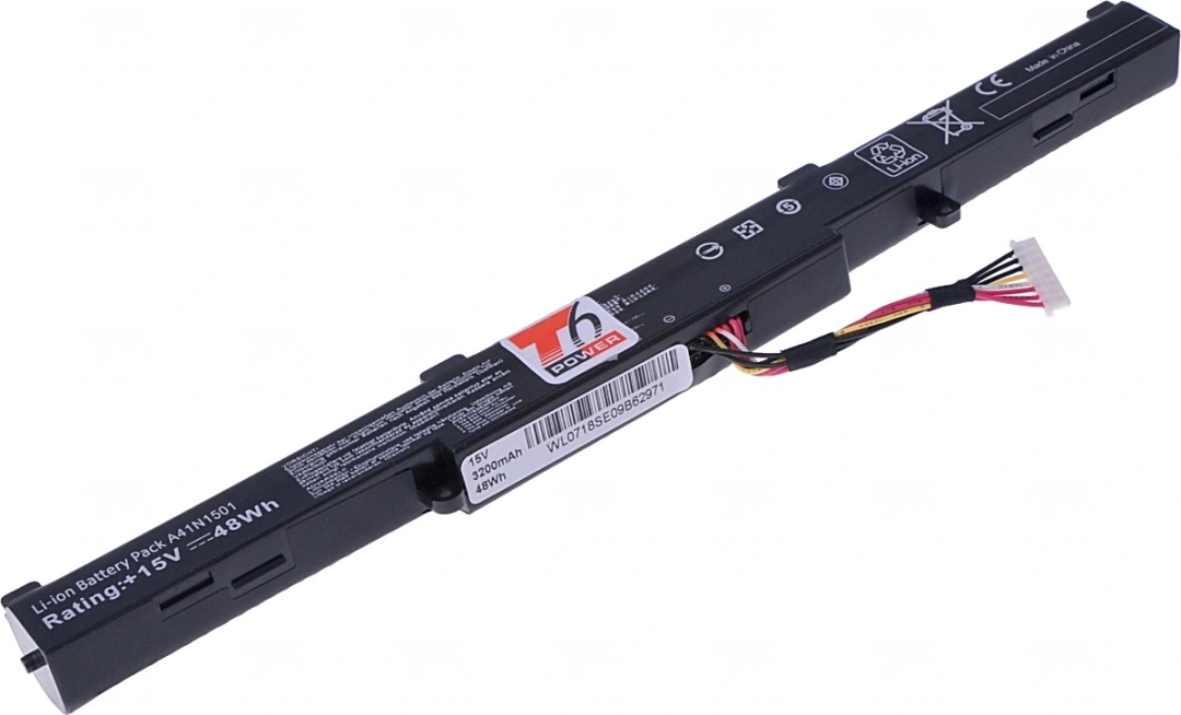 T6 power Baterie Asus GL752, N552, N752, FX553, G553, GL553, 2600mAh, 37Wh, 4cell, Li-ion