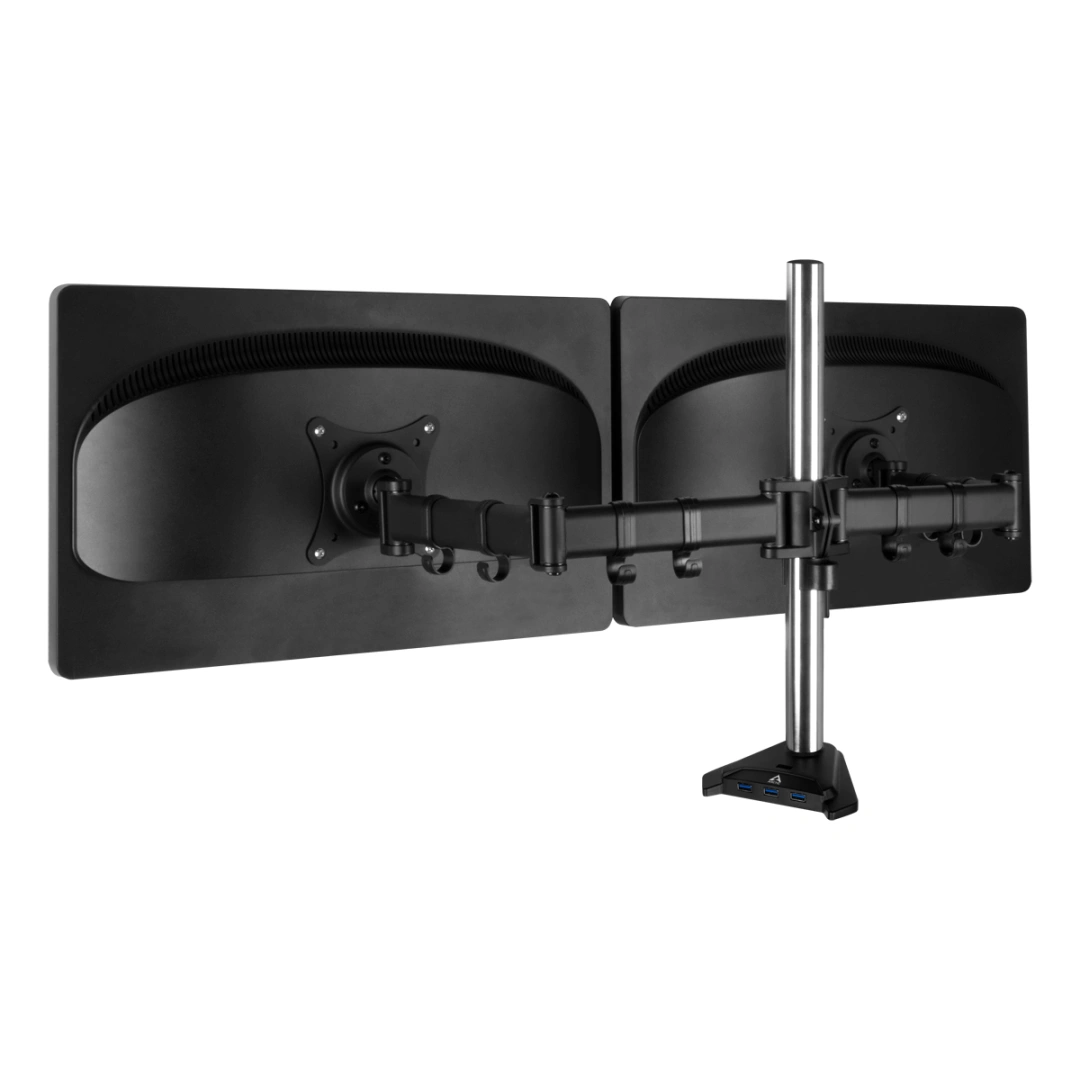 Arctic Z2 Pro Gen 3 stolní držák pro 2x LCD, USB 3.0 HUB, černá